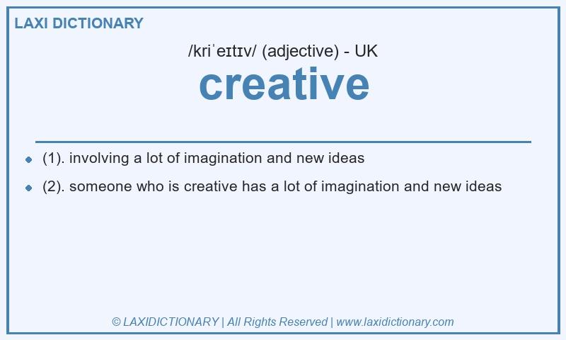 Definition creative in British English