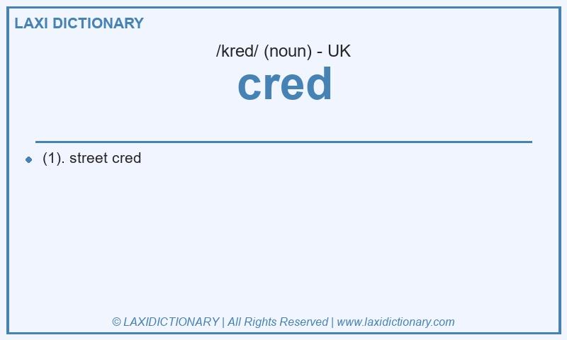Definition cred in British English