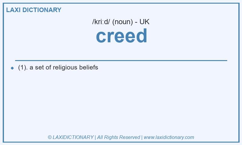 Definition creed in British English