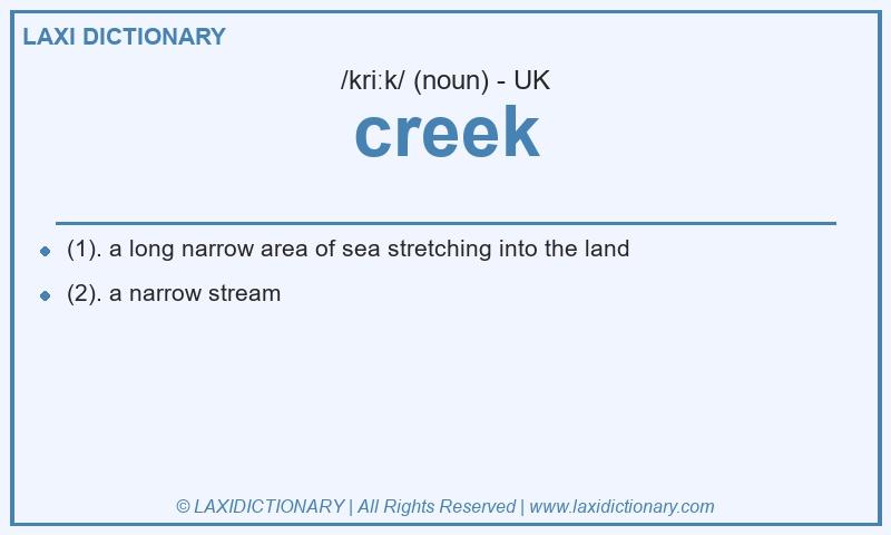 Definition creek in British English
