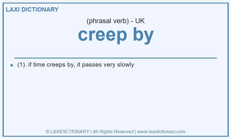 Definition creep by in British English
