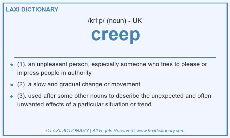 Definition creep in British English