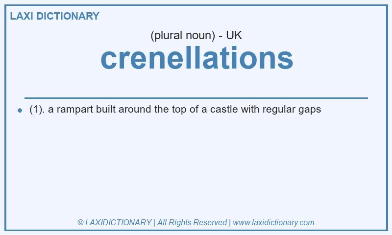 Definition crenellations in British English