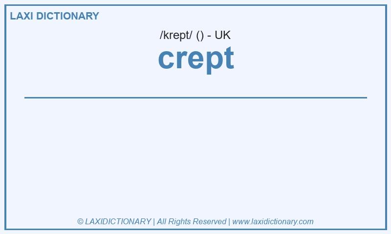 Definition crept in British English