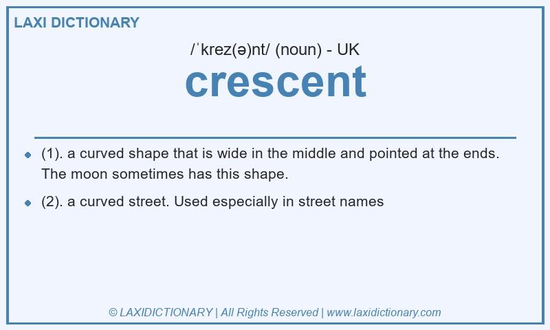 Definition crescent in British English