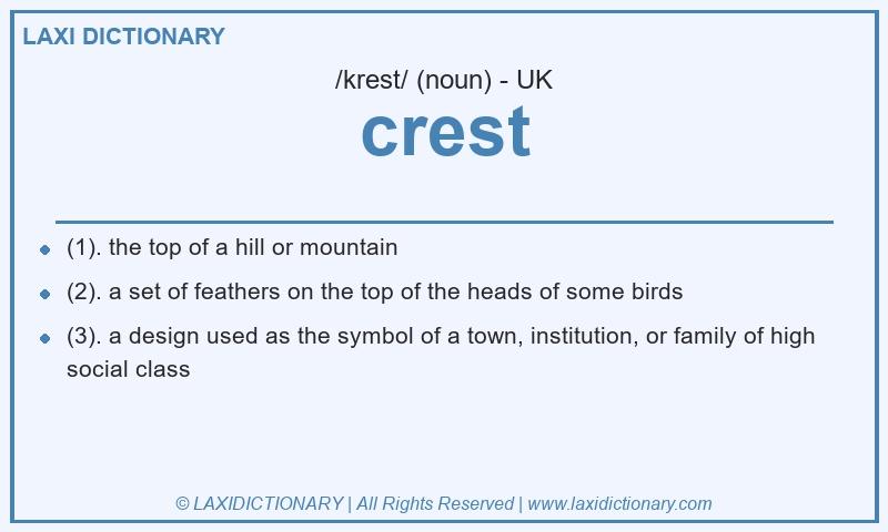 Definition crest in British English