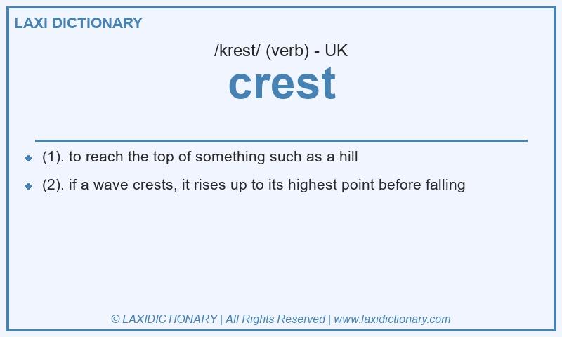 Definition crest in British English