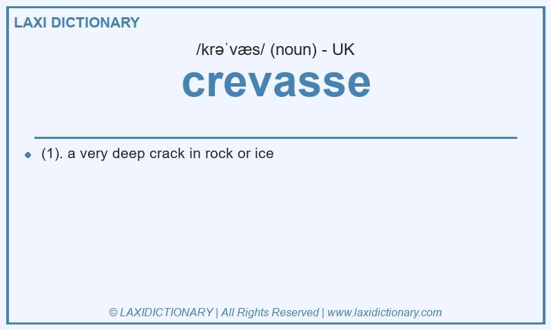 Definition crevasse in British English