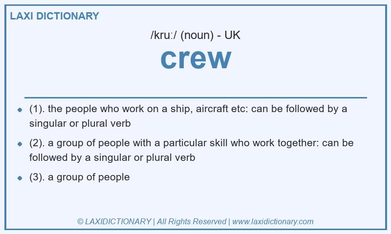 Definition crew in British English