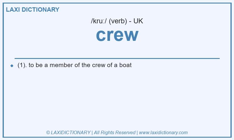 Definition crew in British English