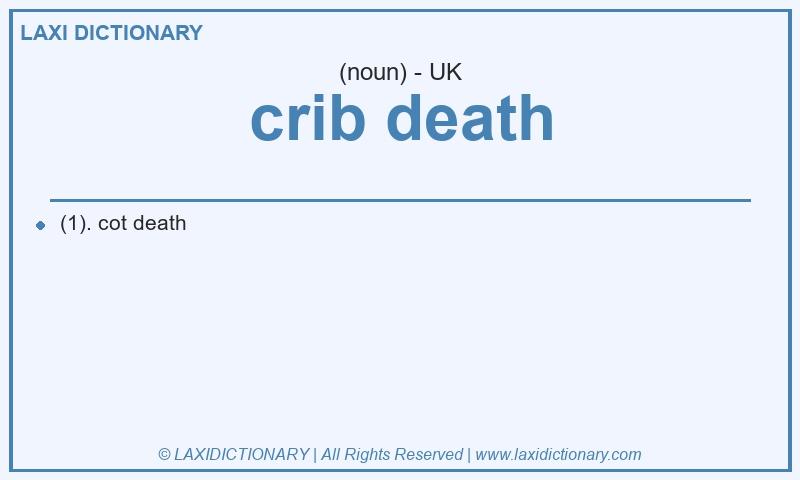 Definition crib death in British English