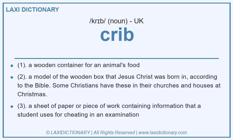 Definition crib in British English