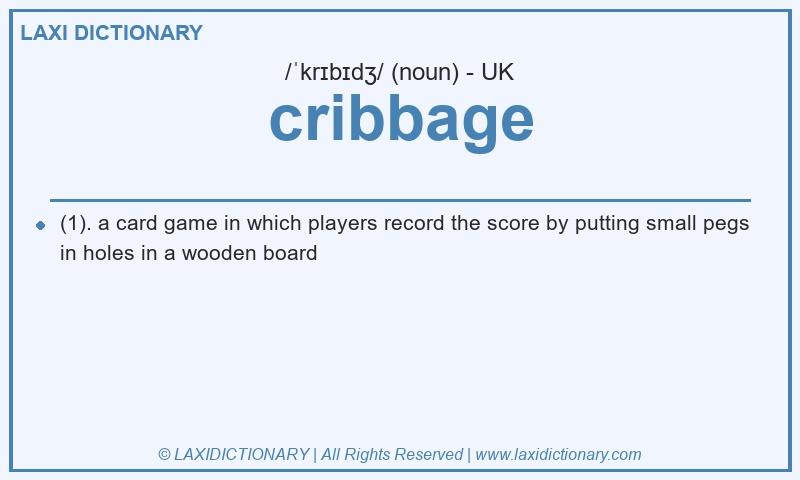 Definition cribbage in British English