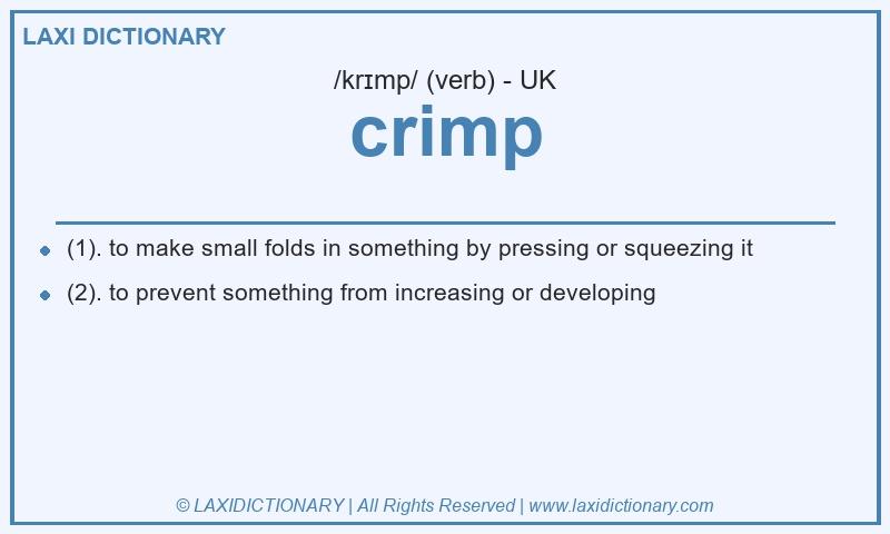 Definition crimp in British English