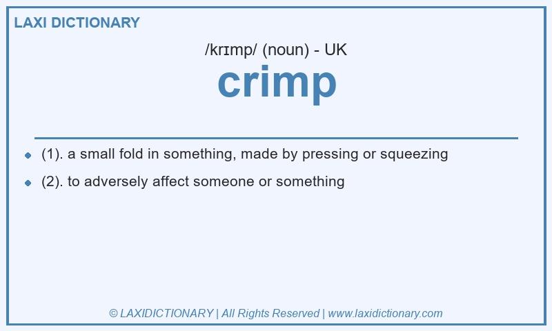 Definition crimp in British English