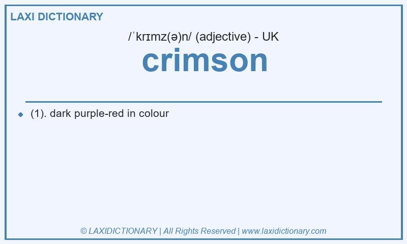 Definition crimson in British English
