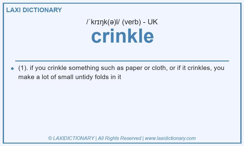 Definition crinkle in British English