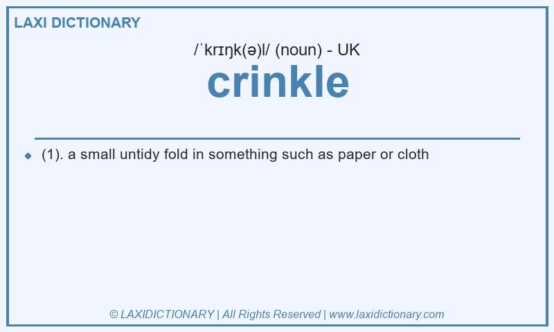 Definition crinkle in British English