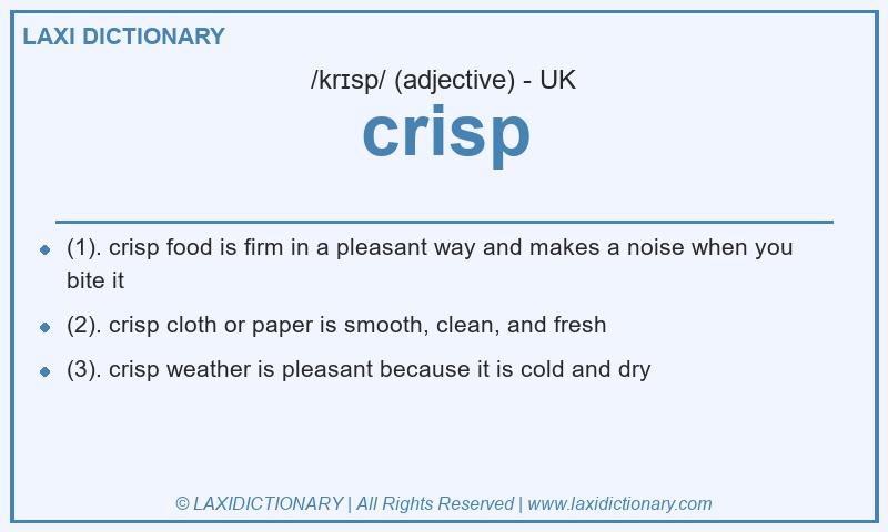 Definition crisp in British English