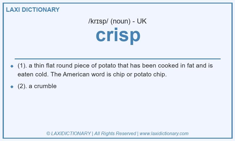Definition crisp in British English