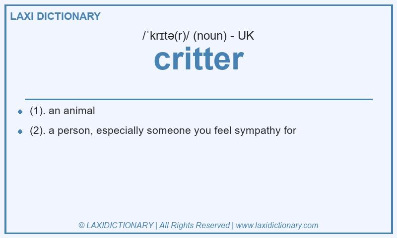 Definition critter in British English