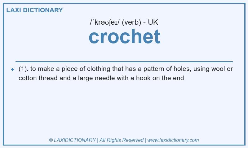 Definition crochet in British English