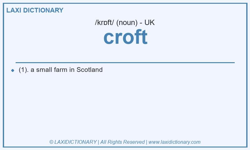 Definition croft in British English
