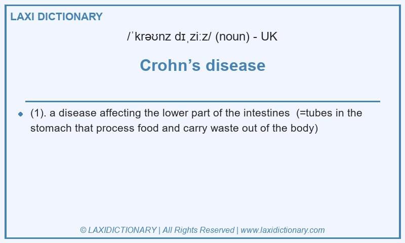 Definition Crohn’s disease in British English