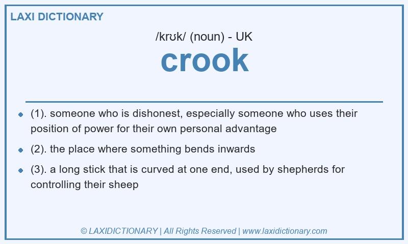 Definition crook in British English