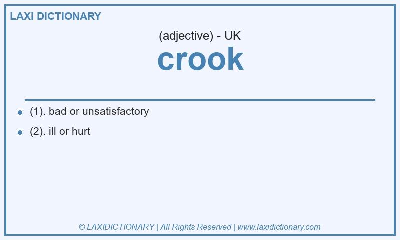 Definition crook in British English