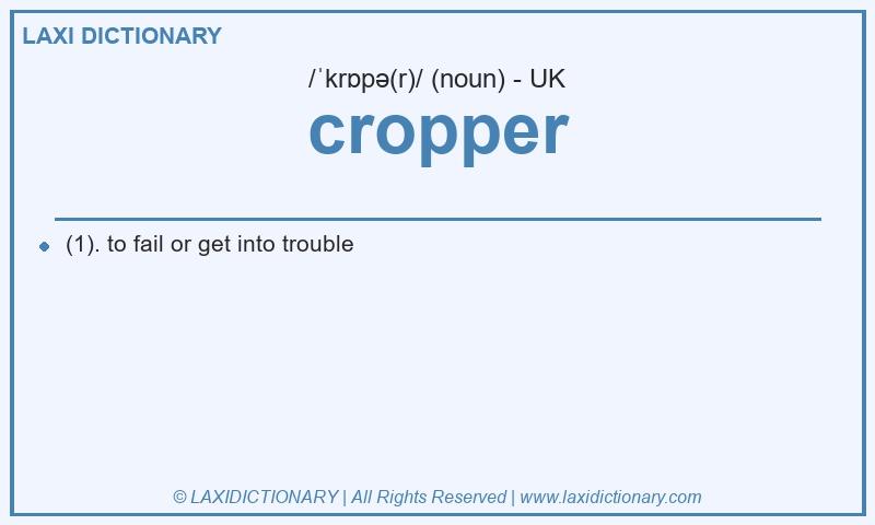 Definition cropper in British English