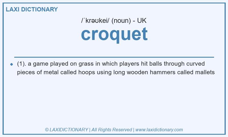 Definition croquet in British English