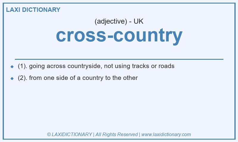 Definition cross-country in British English