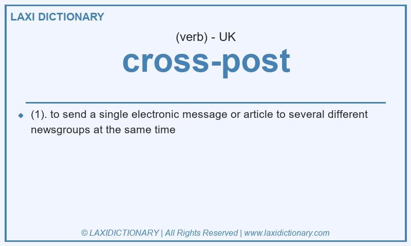 Definition cross-post in British English