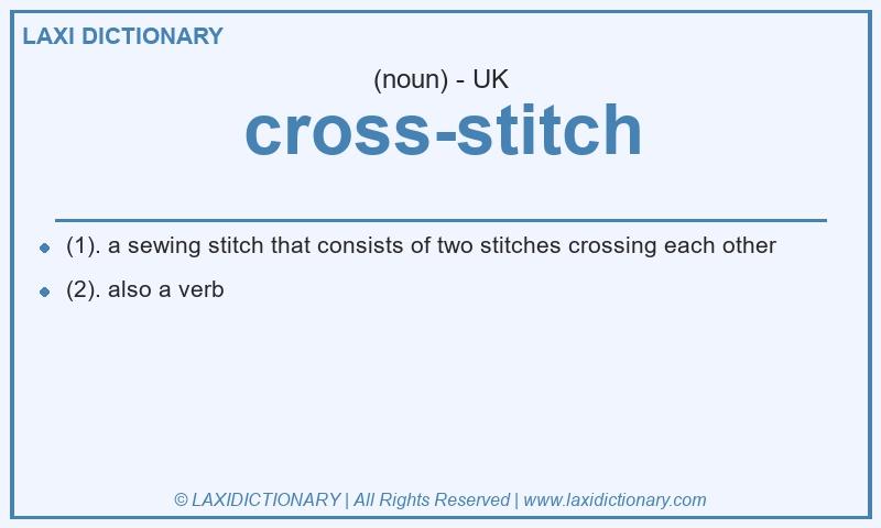 Definition cross-stitch in British English