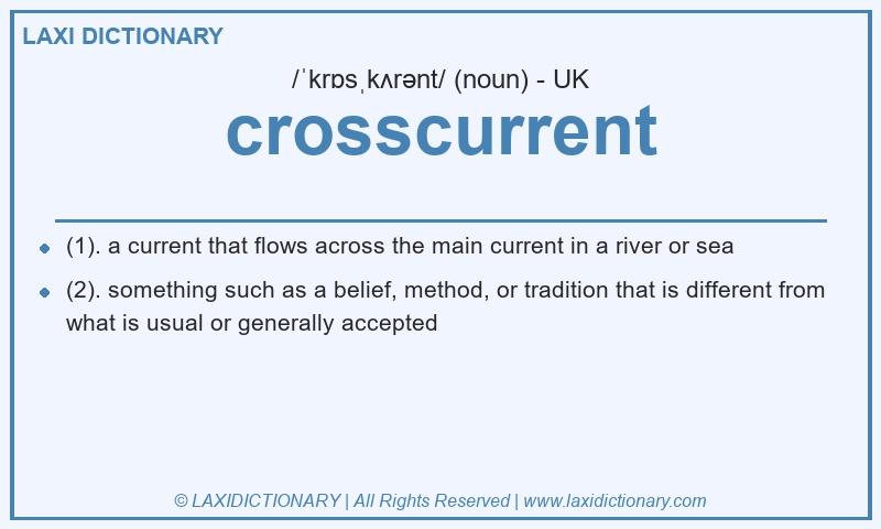 Definition crosscurrent in British English