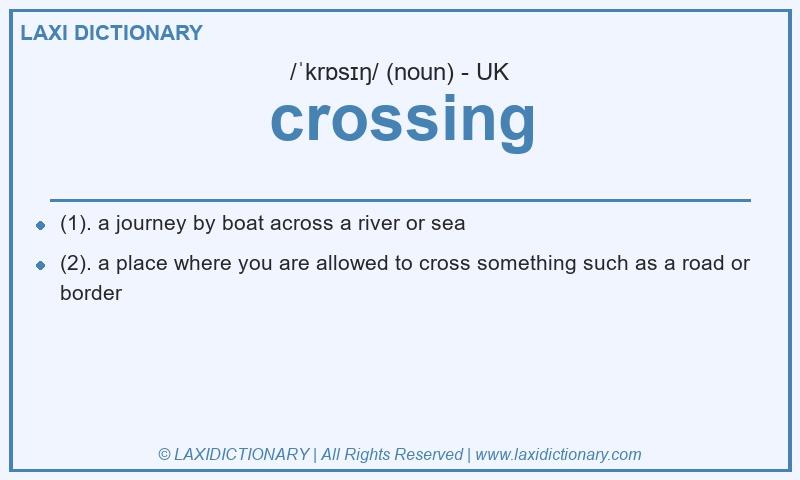 Definition crossing in British English