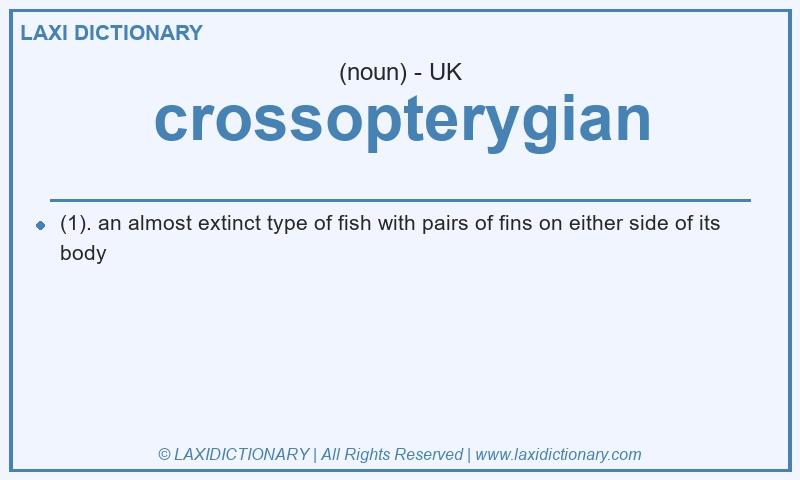 Definition crossopterygian in British English