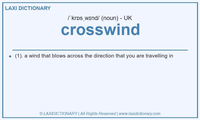 Definition crosswind in British English