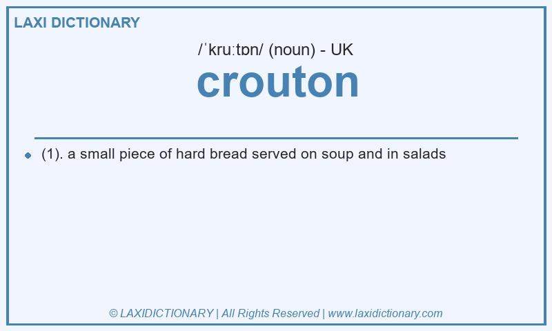 Definition crouton in British English