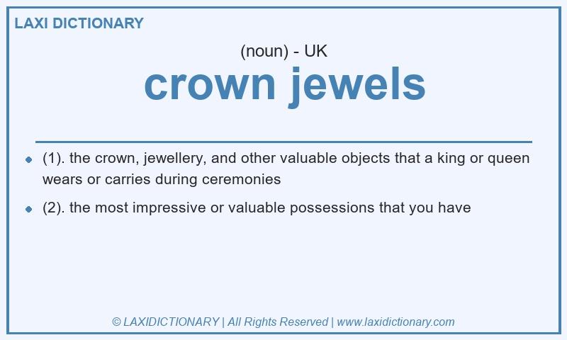 Definition crown jewels in British English