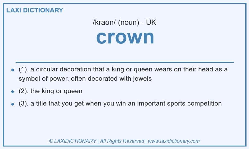 Definition crown in British English