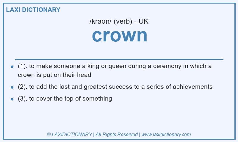 Definition crown in British English