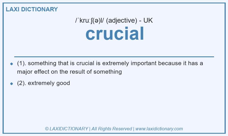 Definition crucial in British English