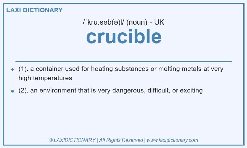 Definition crucible in British English