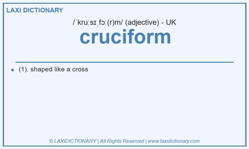 Definition cruciform in British English