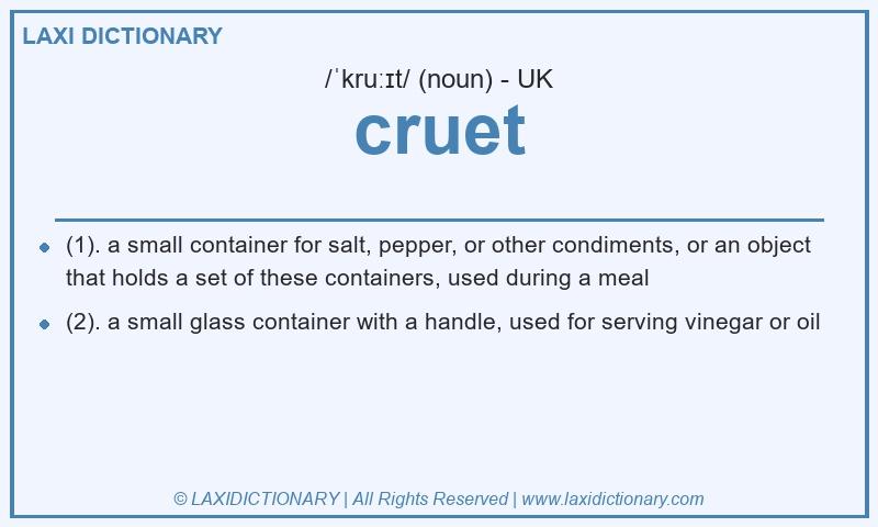 Definition cruet in British English