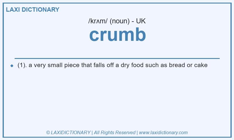 Definition crumb in British English