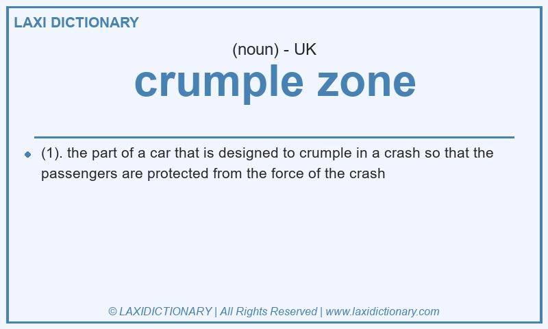 Definition crumple zone in British English