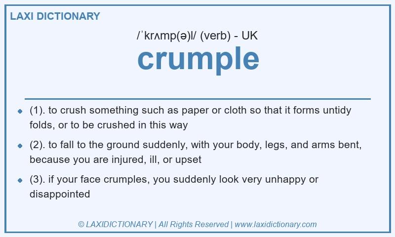 Definition crumple in British English